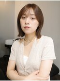 ショート/ボブ/ワイドバング/ベージュ/ストレート/渋谷/原宿
