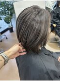 白髪ぼかしグレージュハイライト