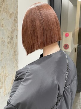 ソル 栄矢場町(SOL) オレンジカラー/オレンジブラウン/ミニマルボブ