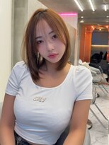 ロンドルーチェ 心斎橋(Lond luce)&nbsp;ダークアッシュ/ミディアムレイヤーカット［髪質改善/縮毛矯正］