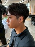 千葉駅MEN’S/波巻きツイストスパイラル/刈り上げセンターパート