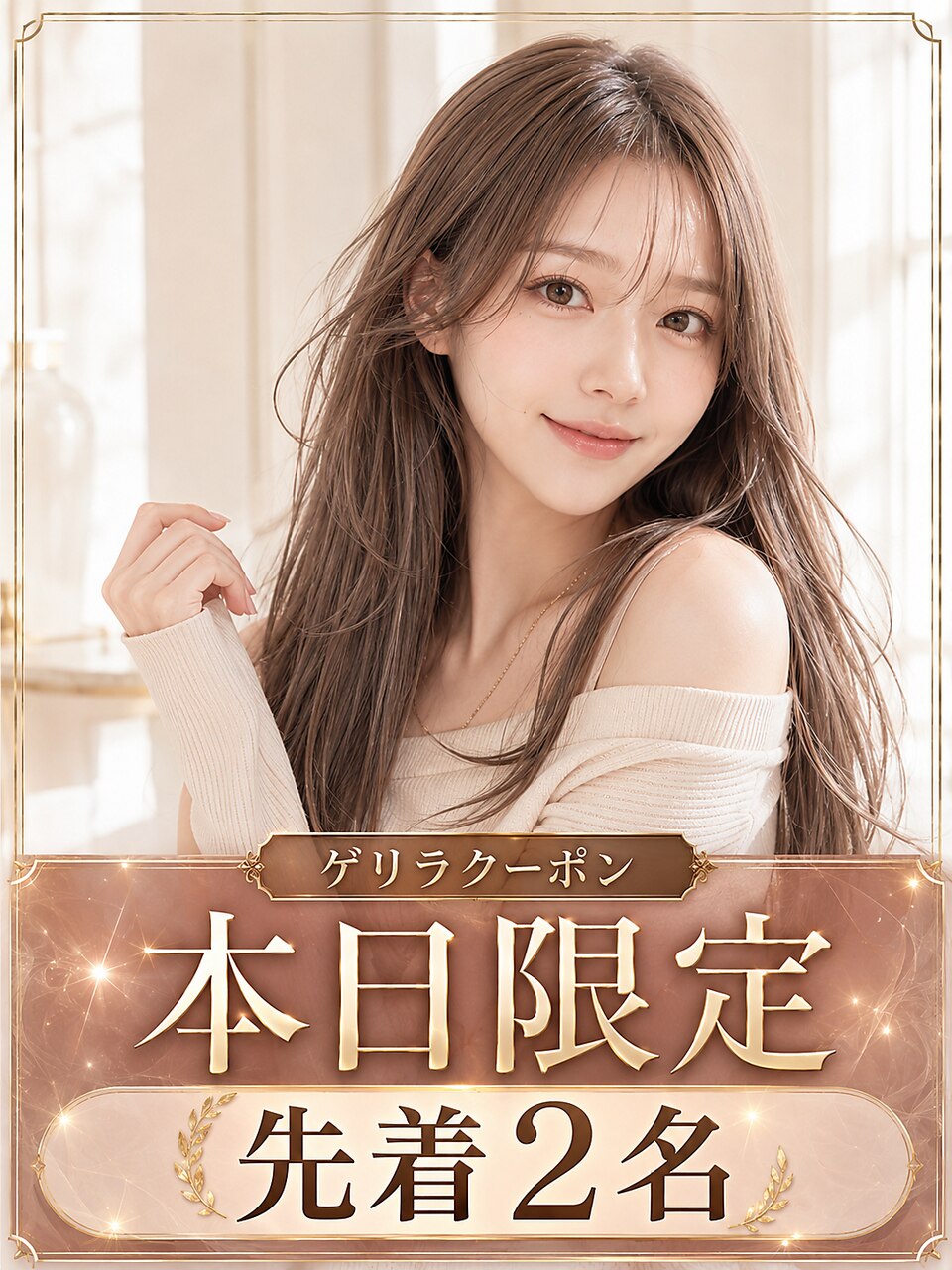 【本日限定・先着2名】似合わせカット+透明感カラー+TR 　\6900