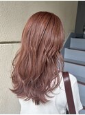 ウォームベージュブラウンカラー　秋カラー　ブリーチなしカラー