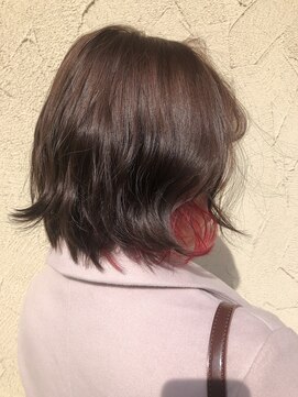 リー ヴィータ 上新庄(Lee Vita) 【黒髪卒業式】インナーレッド×ヴェールピンク