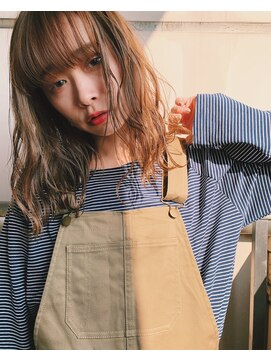 アグ ヘアー ループ 矢場町店(Agu hair loop) ナチュラルベージュ濡れ感ウェーブ仕上げ(豊田翔平)