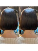 首元が綺麗に見える　ボブカット