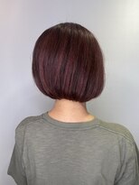 エイム ヘア リンク 長津田店(eim hair rink)&nbsp;ワインレッド×ボブ