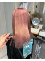 カラット 堺東(CARAT)&nbsp;ガーリー/ベビーピンク/ぱつっとミディアムロング/CARAT堺東