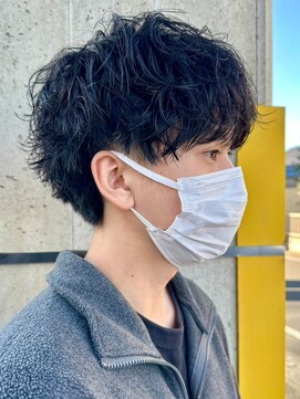 ニアウ 太田店(Niau) ツイストスパイラルパーママッシュメンズパーマ波巻きパーマ