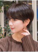 マッシュショート ココアブラウン 大人可愛い 青山 表参道