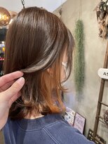 アズグロウ エクラ(AS GROW 'eclat)&nbsp;イヤリングカラー☆オレンジベージュ【熊本市東区/帯山/長嶺】