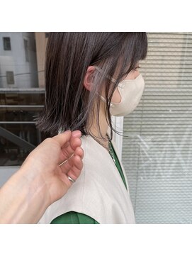 ミント(mint) インナーカラー/イヤリングカラー/ボブ/ミント