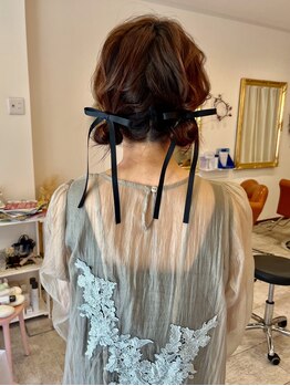 ヘアーサロン シム(hair salon Cime)の写真/[ヘアアレンジ￥4400]結婚式や二次会、ちょっとしたお出かけにも♪なんでもない日常もヘアスタイルで彩る＊