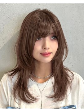 ノイ(noi) 顔周りレイヤーカットグレージュカラーくびれボブベージュカラー