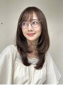 黒髪/ボブウルフ/ネビージュ/小顔/ワンレン