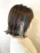 アンジェリカラボ 梅田店(ANGELICA LABO) 【ANGELICA 後藤】外ハネ☆インナーカラー☆ターコイズブルー