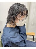 くるくるパーマ×春夏ウルフ