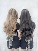 逆バレイヤージュ×ハイライト