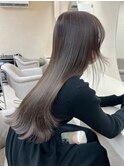 ミニウルフチェリーブラウンホワイトグレージュフェザーパーマ