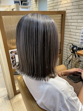 ハピネスフィール 宇治店(Happiness FEEL) 切りっぱなしボブ＆バレイヤージュカラー