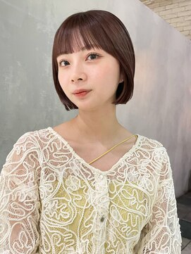 アルバム 渋谷パルコ(ALBUM) グレージュおくれ毛前髪カットショートボブ_F30059