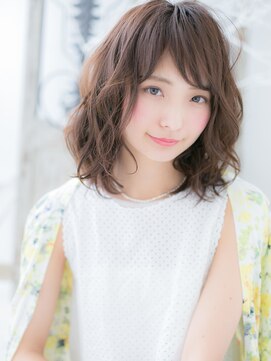 カバーヘア 上尾西口店(COVER HAIR) 大人可愛い斜めバング小顔ニュアンスパーマc7上尾20代30代40代