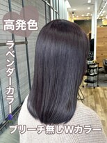 ロックス バイ マグ 松本(rocks BY MAG) ブルベ透明感ブリーチ無しダブルカラーラベンダーカラー