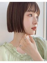 パザパ 成沢店(pa.za.pa.)&nbsp;切りっぱなし小顔ボブ/韓国風暗髪/ココアブラウン/20代30代40代