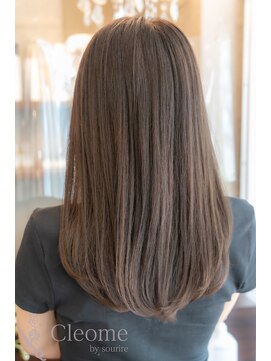 クレオメ バイ スーリール 五反田店(cleome by sourire) ♪オリーブグレー大人ガーリーココアベージュ小顔レイヤー前髪