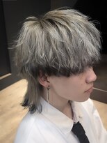 ガウディ 広島駅前店(Gaudi)&nbsp;メンズロングウルフ×メンズカット×ブリーチハイトーン