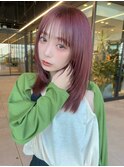 ぱっつん前髪ウルフレイヤーウルフミディアムウルフカット