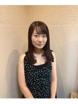 スーリール 福岡別府店(Sourire) 艶めきピンクブラウン× 顔まわりレイヤー