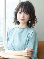 【AFLOAT 晃輔】20代30代大人かわいい 外ハネボブ 小顔 流し前髪