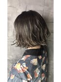 デザインカラー/厚めバング/ローライト/スリークボブ