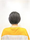 丸み小顔ショートボブ/ショート/暗めカラー/30代40代50代60代