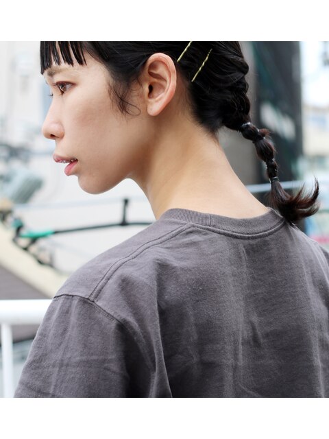 三つ編みヘアアレンジ