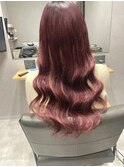 赤髪ロングエクステ