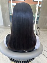 ロンドルーチェ 心斎橋(Lond luce)&nbsp;ダークアッシュ/ミディアムレイヤーカット［髪質改善/縮毛矯正］