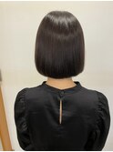 丸みボブ/髪質改善縮毛矯正/髪質改善/韓国風/韓国ヘア