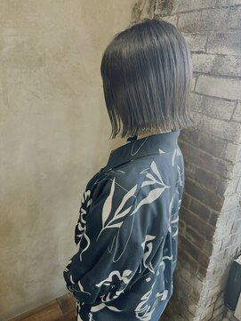 シックス ヘア ワーク ショップ(No.06 Hair Work Shop) ボブ + ブルーグレー