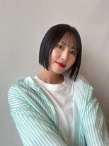 ブローチェアヴェダ 切りっぱなし！ぱっつんボブ【切りっぱなしボブ、ロブ】
