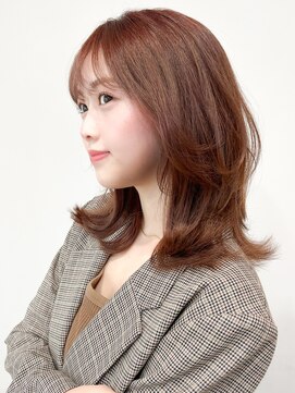 レア 表参道(L'ea) ミディアムヘア暗めカラーグランマッシュデザインカラー