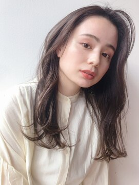 ケーツー エソラ池袋店(K-two) 小顔*ゆる巻き*大人ロングヘア*センターパート*グレージュカラー