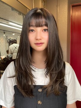 イデアル(Ideal) 顔まわりレイヤー/ミニボブ/切りっぱなしボブ/外ハネ/韓国