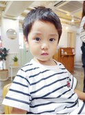 キッズカット/アップバング束感スパイキーショート/幼児子連れOK