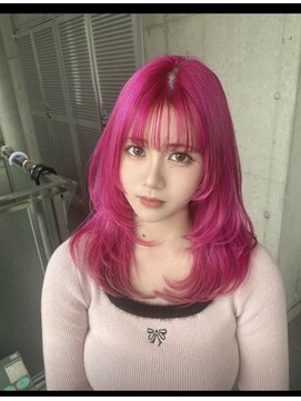 ガルボ ヘアー(garbo hair) ビビットカラー ピンク 派手髪 ガルボ 高知美容室