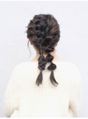 ラフな編み込みアレンジ◎