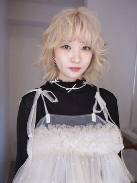 ユルク(JURK nagoya) 【TAIKI NOGUCHI】ブロンド×カーリーヘア