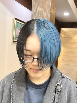 ララ(LALA) ツートーンカラー黒×ブルー