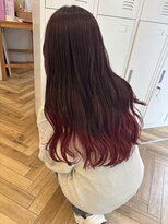 ロミー 本厚木(ROMMY.) グラデーションカラーブリーチピンクレッドチェリーWカラー